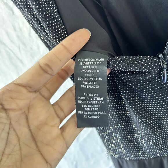 Avante Garde Wide Leg Jumpsuit Womens 10 Glitter Valentines Date Night Black - Picture 12 of 13